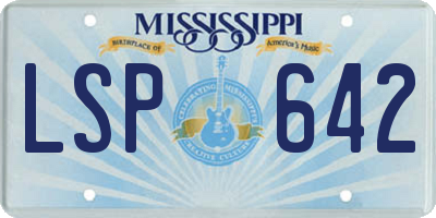 MS license plate LSP642