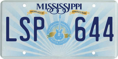 MS license plate LSP644