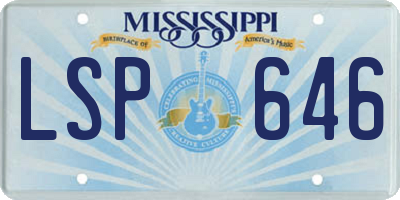 MS license plate LSP646