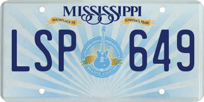 MS license plate LSP649