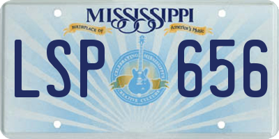 MS license plate LSP656