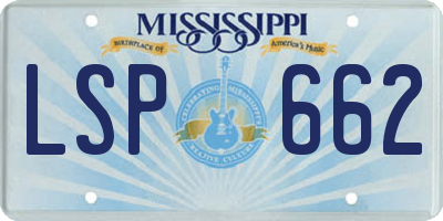 MS license plate LSP662