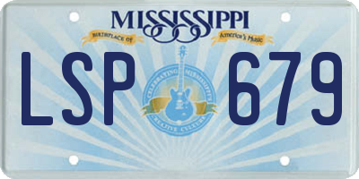 MS license plate LSP679