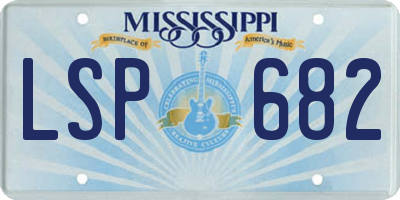 MS license plate LSP682
