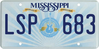 MS license plate LSP683