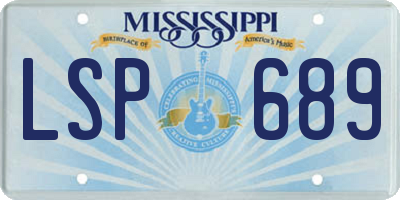 MS license plate LSP689