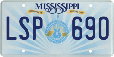 MS license plate LSP690