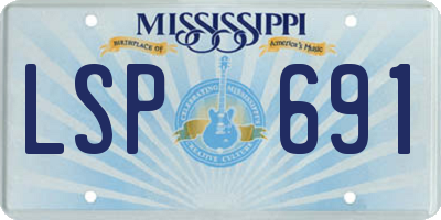 MS license plate LSP691