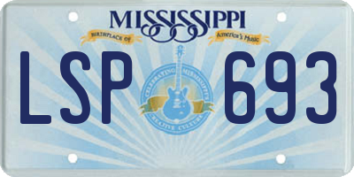 MS license plate LSP693