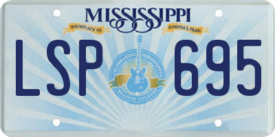 MS license plate LSP695