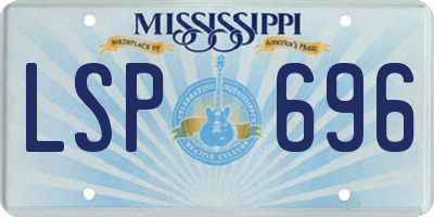 MS license plate LSP696