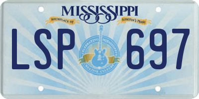 MS license plate LSP697