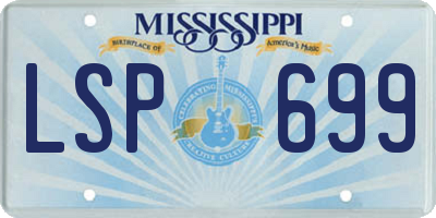MS license plate LSP699