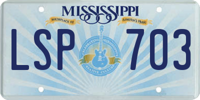 MS license plate LSP703