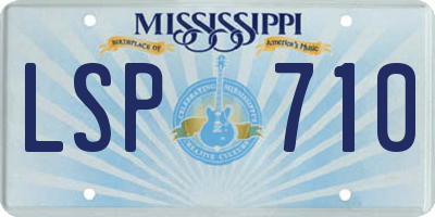 MS license plate LSP710