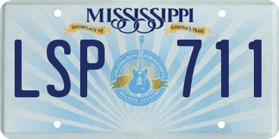 MS license plate LSP711