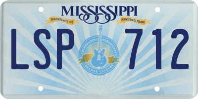 MS license plate LSP712