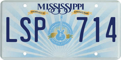 MS license plate LSP714