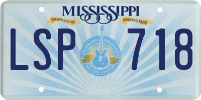 MS license plate LSP718