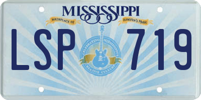 MS license plate LSP719