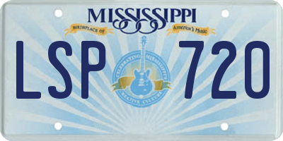 MS license plate LSP720