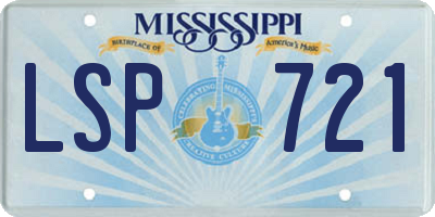 MS license plate LSP721