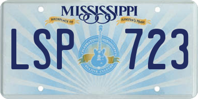 MS license plate LSP723