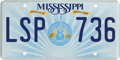MS license plate LSP736