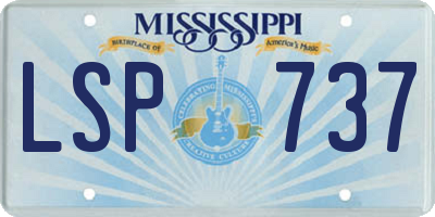 MS license plate LSP737