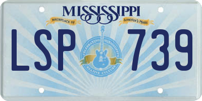 MS license plate LSP739