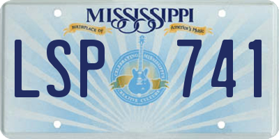 MS license plate LSP741