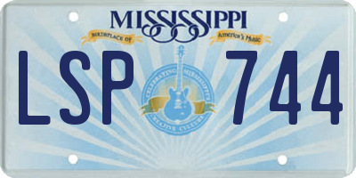 MS license plate LSP744