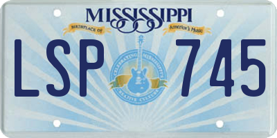 MS license plate LSP745