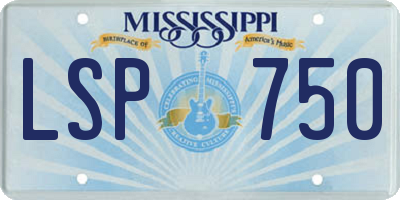 MS license plate LSP750
