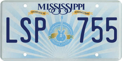 MS license plate LSP755