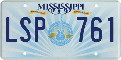 MS license plate LSP761