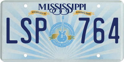 MS license plate LSP764