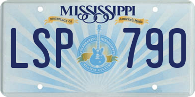 MS license plate LSP790