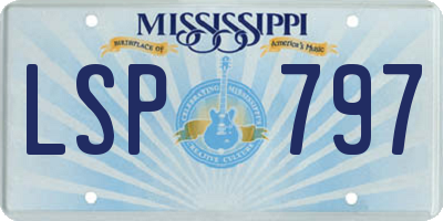 MS license plate LSP797