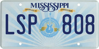 MS license plate LSP808
