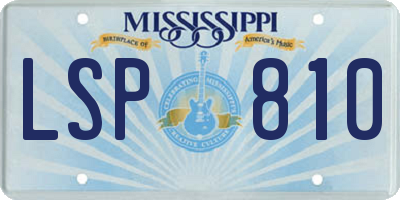 MS license plate LSP810