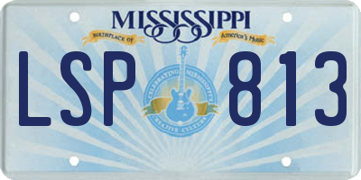 MS license plate LSP813