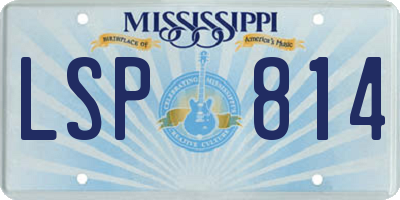 MS license plate LSP814