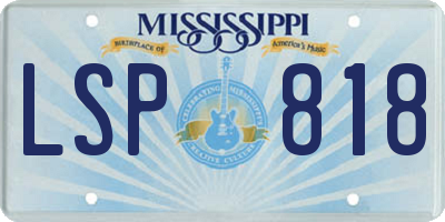 MS license plate LSP818