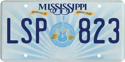 MS license plate LSP823