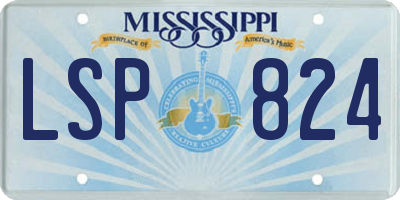 MS license plate LSP824