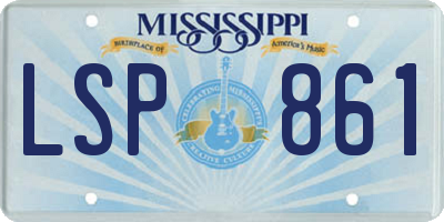 MS license plate LSP861