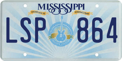 MS license plate LSP864