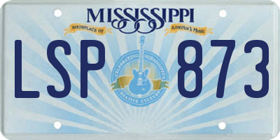 MS license plate LSP873