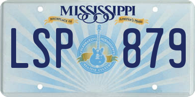 MS license plate LSP879